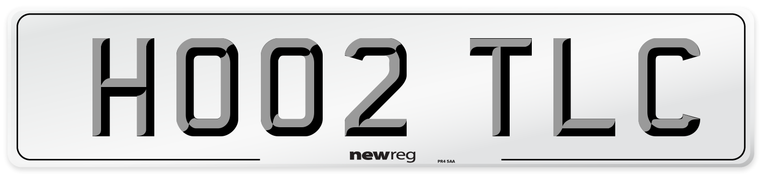 HO02 TLC Number Plate from New Reg